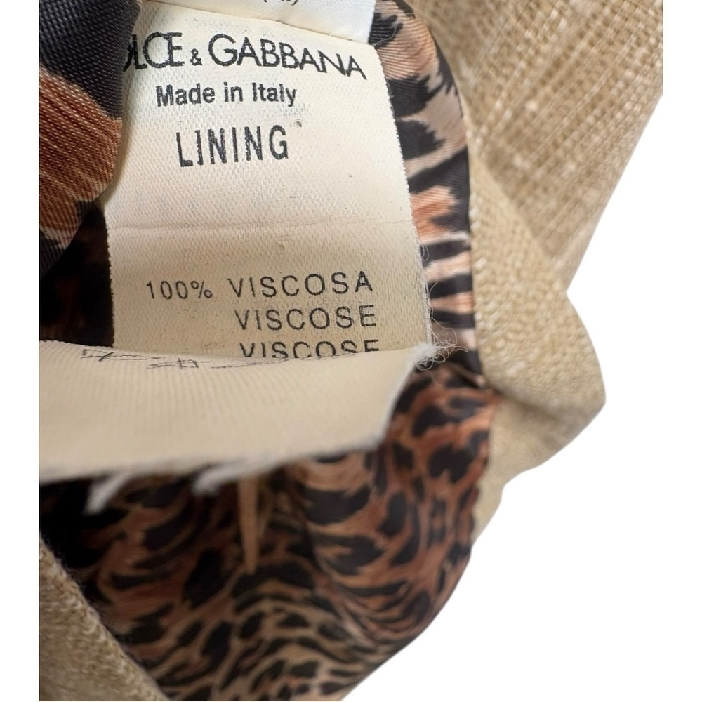 Dolce & Gabbana Natural Tweed Sleeveless Shift Dress Size EU 40 - Picture 12 of 12